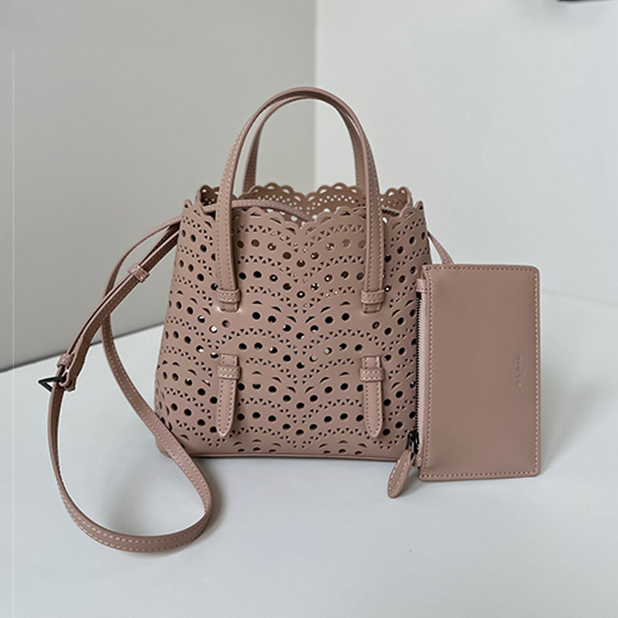 alaïa mina 20 laser cut tote handbag